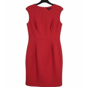 Ellen Tracy Fuscia Red Sleeveless Dress Size 6 Office Wedding Business